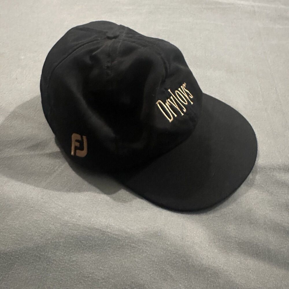 Vintage 80s Dryjoys Footjoy Hat Made in USA Adjustable Golf Cap Embroidery